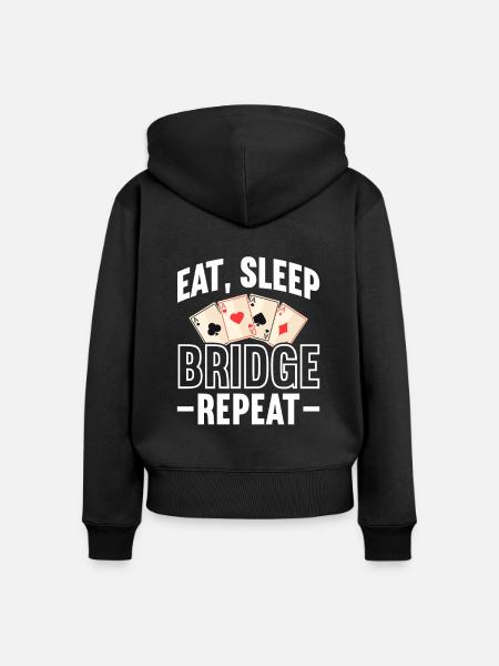 Bridge - Frauen Premium Bio Zip Hoodie - Schwarz