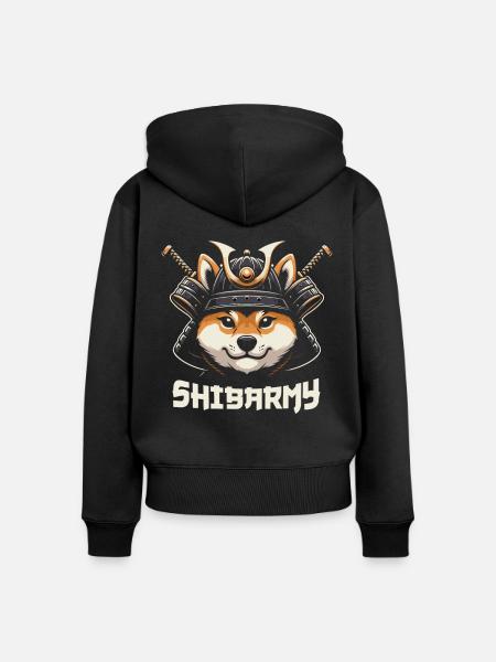 Samurai Ronin Schwertkampf Krieger Geschenk - Frauen Premium Bio Zip Hoodie - Schwarz