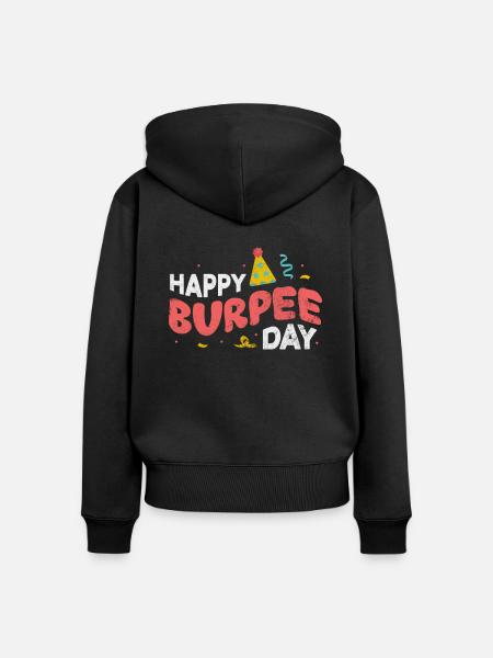 Burpees - Frauen Premium Bio Zip Hoodie - Schwarz