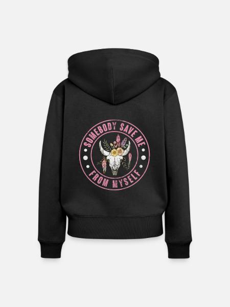Country - Frauen Premium Bio Zip Hoodie - Schwarz