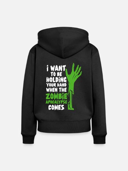 Zombie Zombie-Jäger Zombieapokalypse Geschenk - Frauen Premium Bio Zip Hoodie - Schwarz