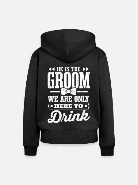 Junggeselle Jungesellenabschied - Frauen Premium Bio Zip Hoodie - Schwarz
