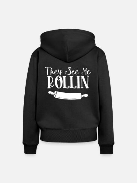 Bäcker Bäckerein Backwaren Backen Geschenk - Frauen Premium Bio Zip Hoodie - Schwarz
