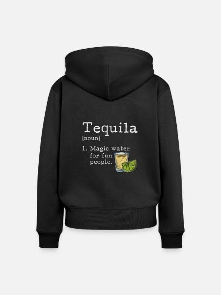 Tequila - Frauen Premium Bio Zip Hoodie - Schwarz