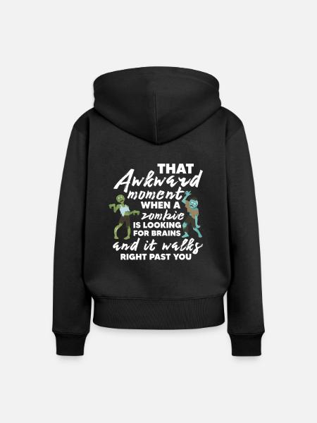Zombie Zombie-Jäger Zombieapokalypse Geschenk - Frauen Premium Bio Zip Hoodie - Schwarz