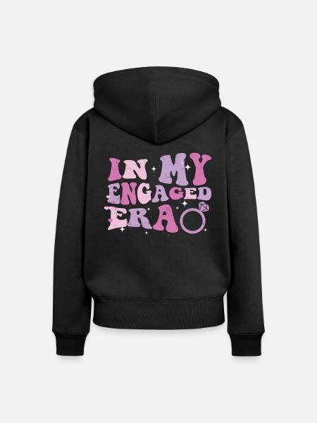 Junggesellin - Frauen Premium Bio Zip Hoodie - Schwarz