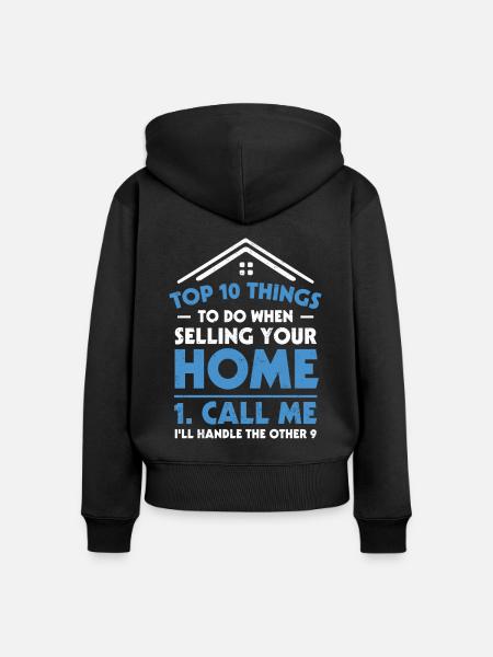 Immobilienmakler - Frauen Premium Bio Zip Hoodie - Schwarz