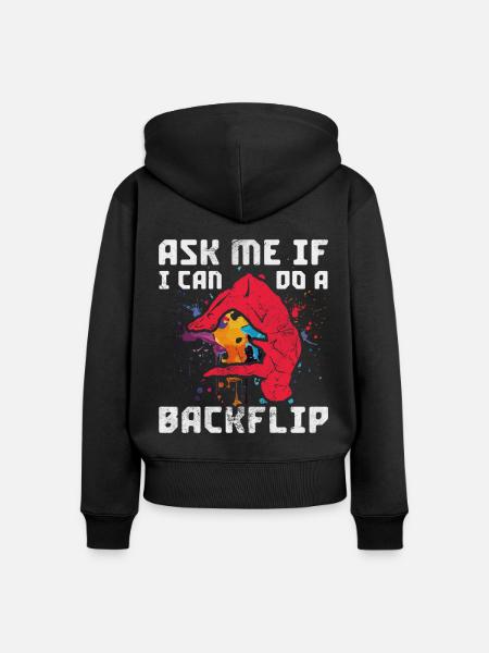 Backflip - Frauen Premium Bio Zip Hoodie - Schwarz
