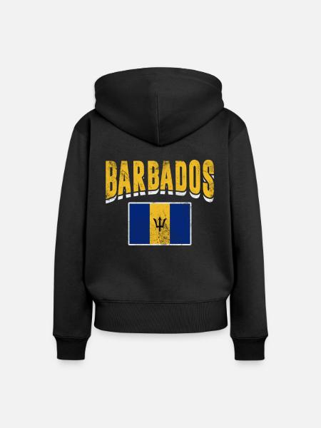 Barbados - Frauen Premium Bio Zip Hoodie - Schwarz