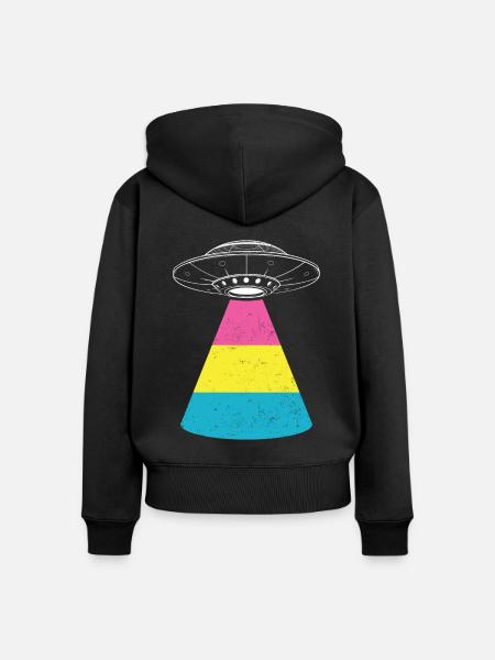 Alien - Frauen Premium Bio Zip Hoodie - Schwarz