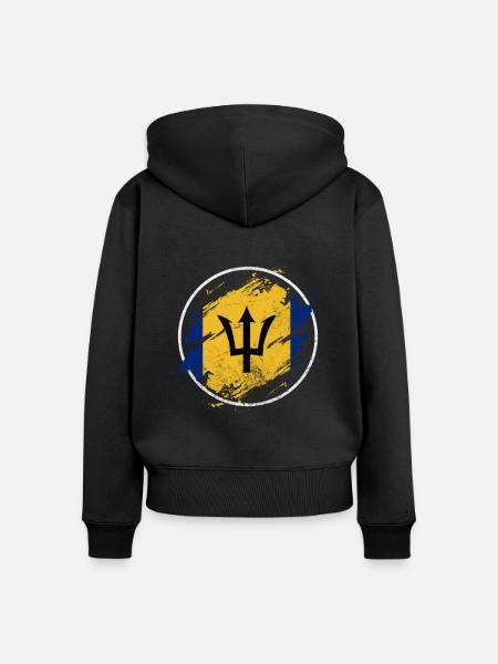 Barbados - Frauen Premium Bio Zip Hoodie - Schwarz