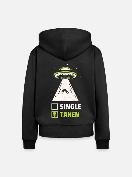Alien - Frauen Premium Bio Zip Hoodie - Schwarz