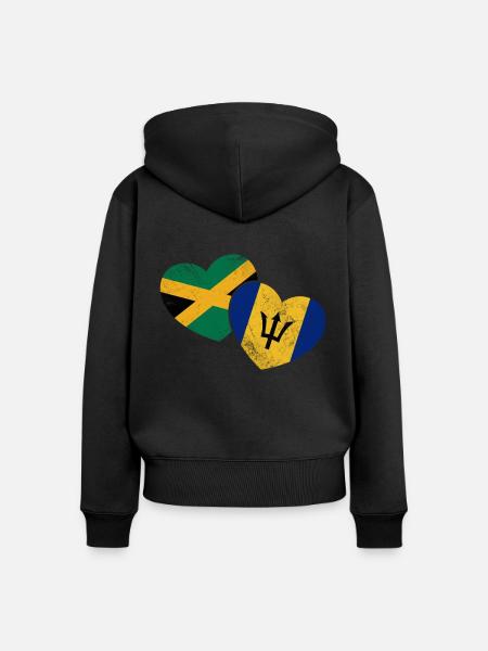 Barbados - Frauen Premium Bio Zip Hoodie - Schwarz