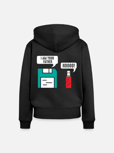 Informatiker Nerd Geek - Frauen Premium Bio Zip Hoodie - Schwarz