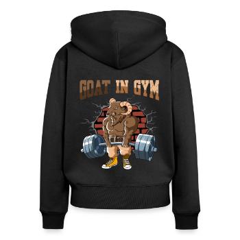 Fitness Training Pumps Gorilla Deadlift Fitness - Women's Premium Organic Zip Hoodie - black - Back - Julia (174cm)