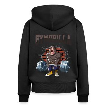 Fitness Training Pumps Gorilla Deadlift Fitness - Women's Premium Organic Zip Hoodie - black - Back - Julia (174cm)