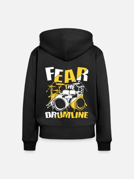 Fear The Drumline - Frauen Premium Bio Zip Hoodie - Schwarz