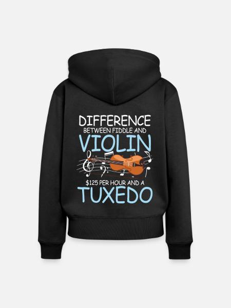 Difference Between Fiddle And Violin - Frauen Premium Bio Zip Hoodie - Schwarz