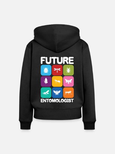 Future Entomologist - Frauen Premium Bio Zip Hoodie - Schwarz