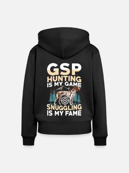 Hunting - Frauen Premium Bio Zip Hoodie - Schwarz
