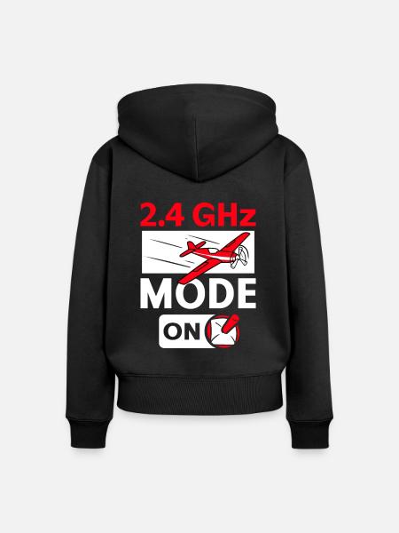 RC-Flugzeug RC-Flugzeug - Frauen Premium Bio Zip Hoodie - Schwarz