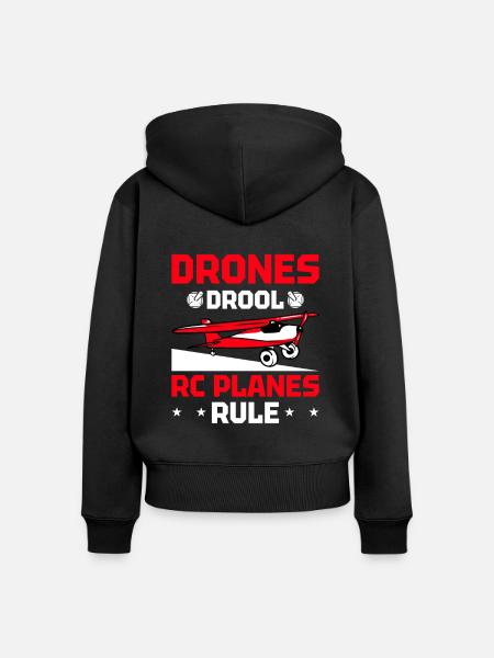RC-Flugzeug RC-Flugzeug - Frauen Premium Bio Zip Hoodie - Schwarz