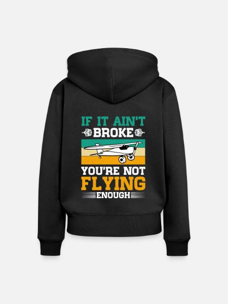 RC-Flugzeug RC-Flugzeug - Frauen Premium Bio Zip Hoodie - Schwarz