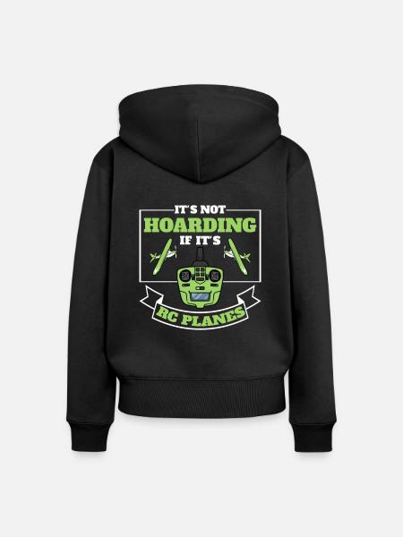 RC-Flugzeug RC-Flugzeug - Frauen Premium Bio Zip Hoodie - Schwarz