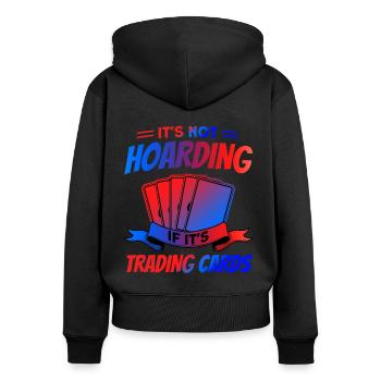 Sammelkarte Spielkarte Kartenspiel Geschenk - Frauen Premium Bio Zip Hoodie - Schwarz - Hinten - Julia (174cm)