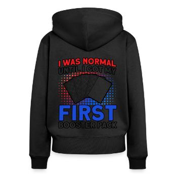 Trading Card Playing Card Card Game Gift - Women's Premium Organic Zip Hoodie - black - Back - Julia (174cm)