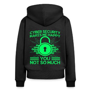 Network Security Specialist Gift - Women's Premium Organic Zip Hoodie - black - Back - Julia (174cm)