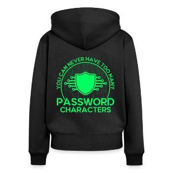 Network Security Specialist Gift - Women's Premium Organic Zip Hoodie - black - Back - Julia (174cm)