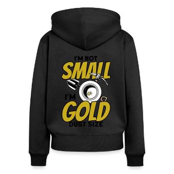 Gold Panner Gold Miner Gold Digger Gift - Women's Premium Organic Zip Hoodie - black - Back - Julia (174cm)