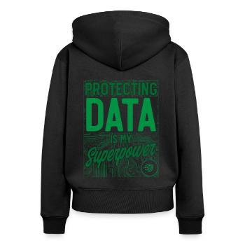 Network Security Specialist Gift - Women's Premium Organic Zip Hoodie - black - Back - Julia (174cm)