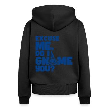 Thanksgiving Drôle Gnomes Costume Automne - Sweat à capuche zippé Premium bio Femme - noir - Dos - Julia (174cm)