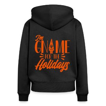 Thanksgiving Funny Dwarves Costume Autumn - Women's Premium Organic Zip Hoodie - black - Back - Julia (174cm)
