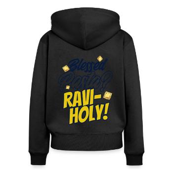 Nudeln Nudel Liebhaber Ravioli Geschenk - Frauen Premium Bio Zip Hoodie - Schwarz - Hinten - Julia (174cm)