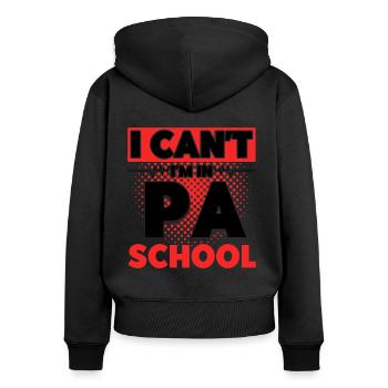 Medizinische Ausbildung Studium Vorklinik Geschenk - Frauen Premium Bio Zip Hoodie - Schwarz - Hinten - Julia (174cm)