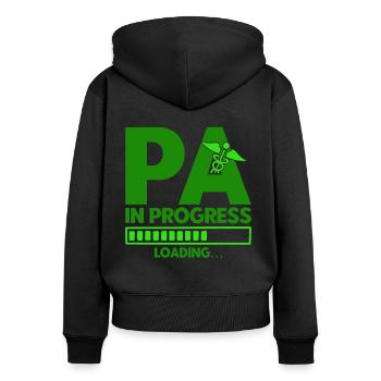 Vorklinik Assistenzarzt Medizinische Ausbildung - Frauen Premium Bio Zip Hoodie - Schwarz - Hinten - Julia (174cm)