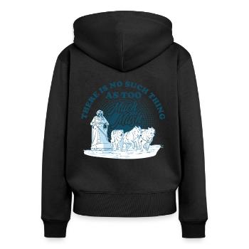 Chien de traîneau Racing Chien Traîneau Husky Propriétaires - Sweat à capuche zippé Premium bio Femme - noir - Dos - Julia (174cm)