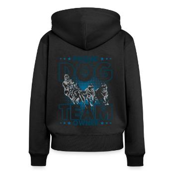 Dog sledding Dog sledding Sledding - Women's Premium Organic Zip Hoodie - black - Back - Julia (174cm)