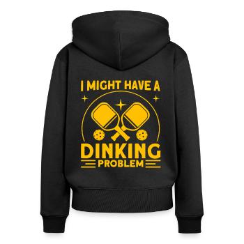 Pickleball Pickleball spielen Pickleball-Liebhaber - Frauen Premium Bio Zip Hoodie - Schwarz - Hinten - Julia (174cm)