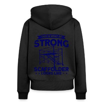 Scaffolding Construction Site Scaffolding Job Gift - Women's Premium Organic Zip Hoodie - black - Back - Julia (174cm)
