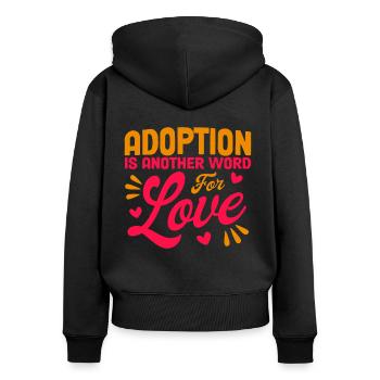Adoptive parents Adoption of children Foster parents - Women's Premium Organic Zip Hoodie - black - Back - Julia (174cm)