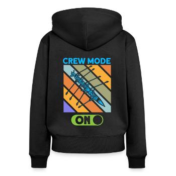 Rudermannschaft Ruderer Mannschaft Ruderer Geschen - Frauen Premium Bio Zip Hoodie - Schwarz - Hinten - Julia (174cm)