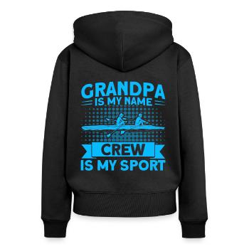 Rudern Mannschaft Rudern Mannschaft Ruderer Gesche - Frauen Premium Bio Zip Hoodie - Schwarz - Hinten - Julia (174cm)