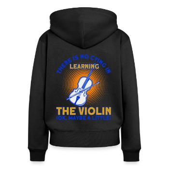 Violinist Orchester-Violinist Geigenspieler Gesche - Frauen Premium Bio Zip Hoodie - Schwarz - Hinten - Julia (174cm)