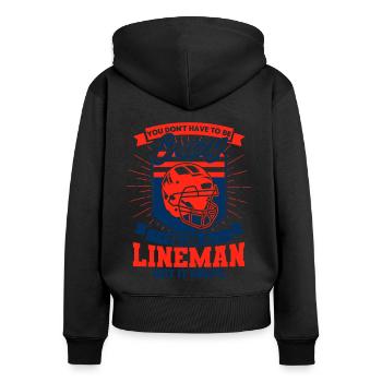 Équipe de football américain Football américain Foo - Sweat à capuche zippé Premium bio Femme - noir - Dos - Julia (174cm)
