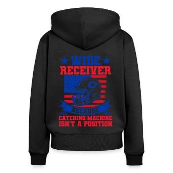 American Football Mannschaft Football Spiel Americ - Frauen Premium Bio Zip Hoodie - Schwarz - Hinten - Julia (174cm)