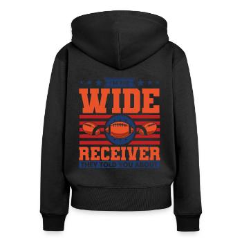 Football Game Football Player American Football - Women's Premium Organic Zip Hoodie - black - Back - Julia (174cm)